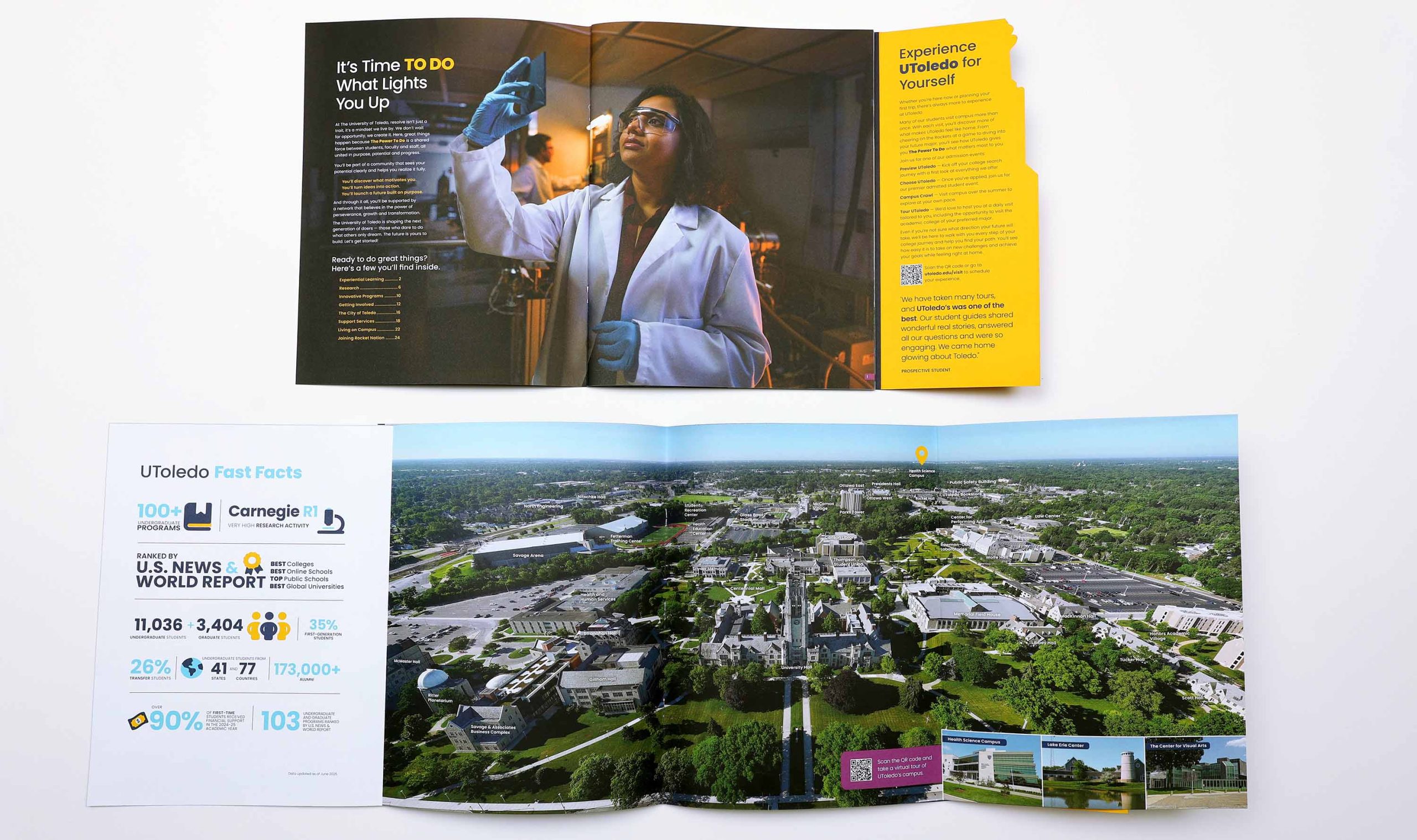 UToledo's 2025 Viewbook, "The Power To Do Great Things."