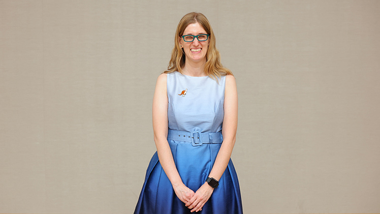 Distinguished University Lecturer, Dr. Kristen Geaman, a senior lecturer in the Department of History in the Judith Herb College of Arts, Social Sciences and Education.