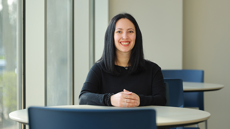Portrait of Aurora Milliron, a licensed therapist who is graduating May 1 with her master of science in nursing degree through the College of Health and Human Services.