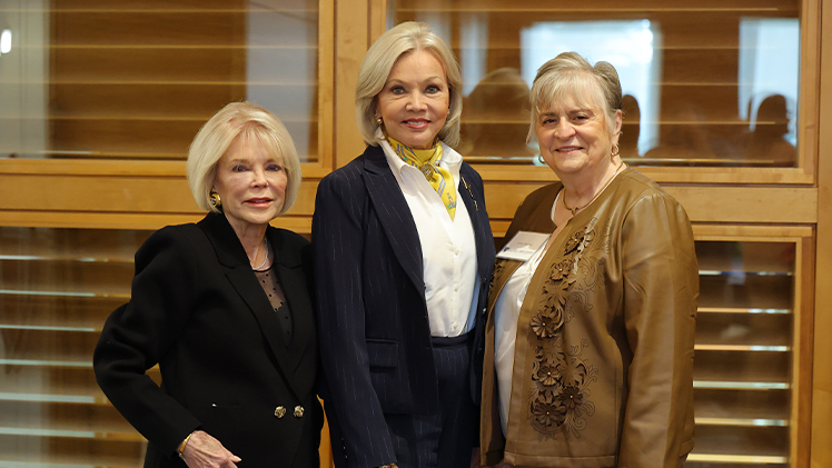 Women & Philanthropy at UToledo is celebrating 20 years of collective giving, leadership and support for innovative programs that benefit students, faculty and the broader Toledo community. From left, Marcy McMahon and Marianne Ballas, both former Women & Philanthropy board leaders, and Carol Thomas, Women & Philanthropy's current chair.