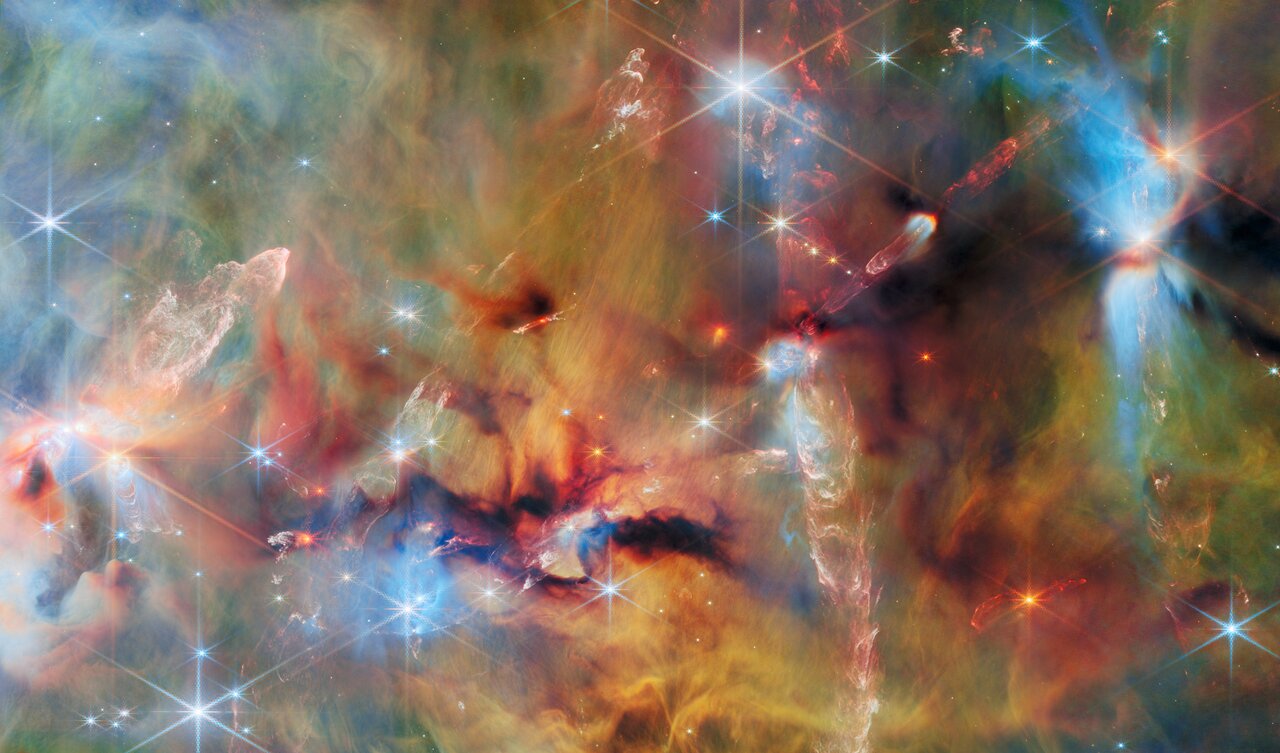 The James Webb Space Telescope captured this image of a star-forming cloud of gas and dust in the constellation Orion, which was shared widely by the European Space Agency.