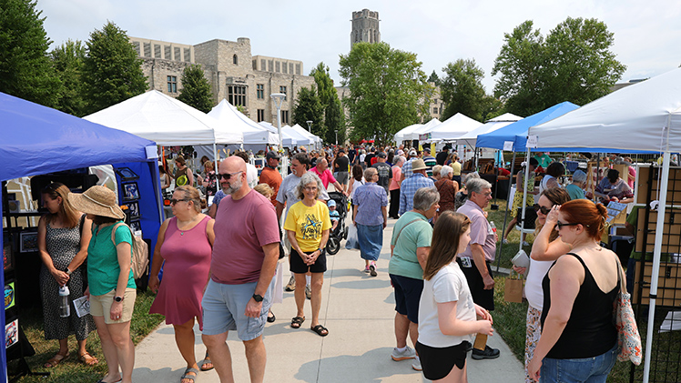 Photo of The University of Toledo's 33rd annual Art on the Mall drew big crowds and beautiful weather Sunday, as more than 100 artists from around the region gathered at Centennial Mall to sell and showcase their work.
