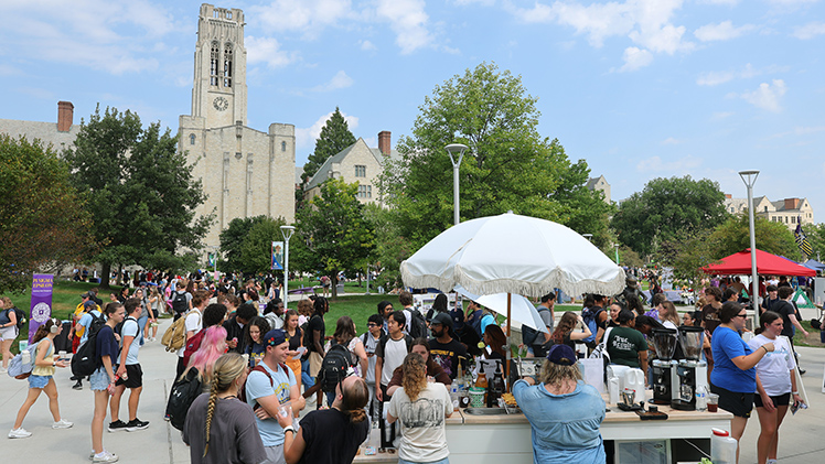 Photo of the fall 2026 Campus Involvement Fair at Centennial Mall.