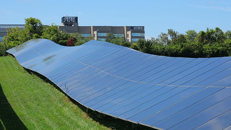 Photo of the recent completion of a solar array expansion near the University of Toledo Medical Center.