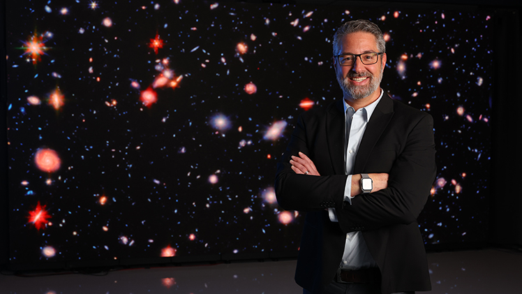 Portrait of Dr. J.D. Smith, a professor of astronomy and director of the Ritter Astrophysical Research Center.